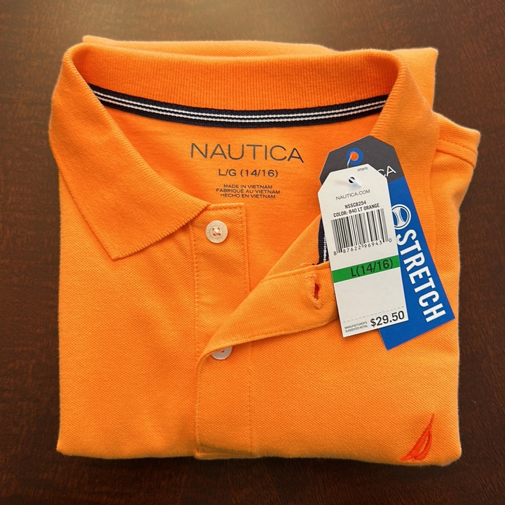 NAUTICA Boys Orange Polo